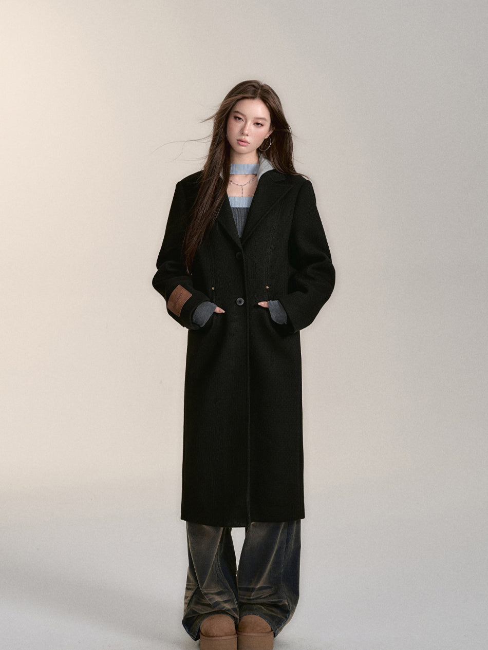 Black Hooded Overcoat