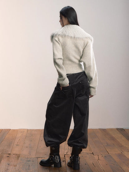 Corduroy Pleated Relaxed Trousers