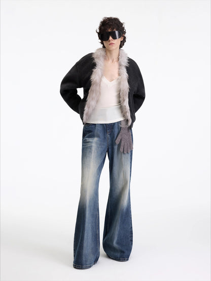 Wool-Blend Quilted Plush Jacket