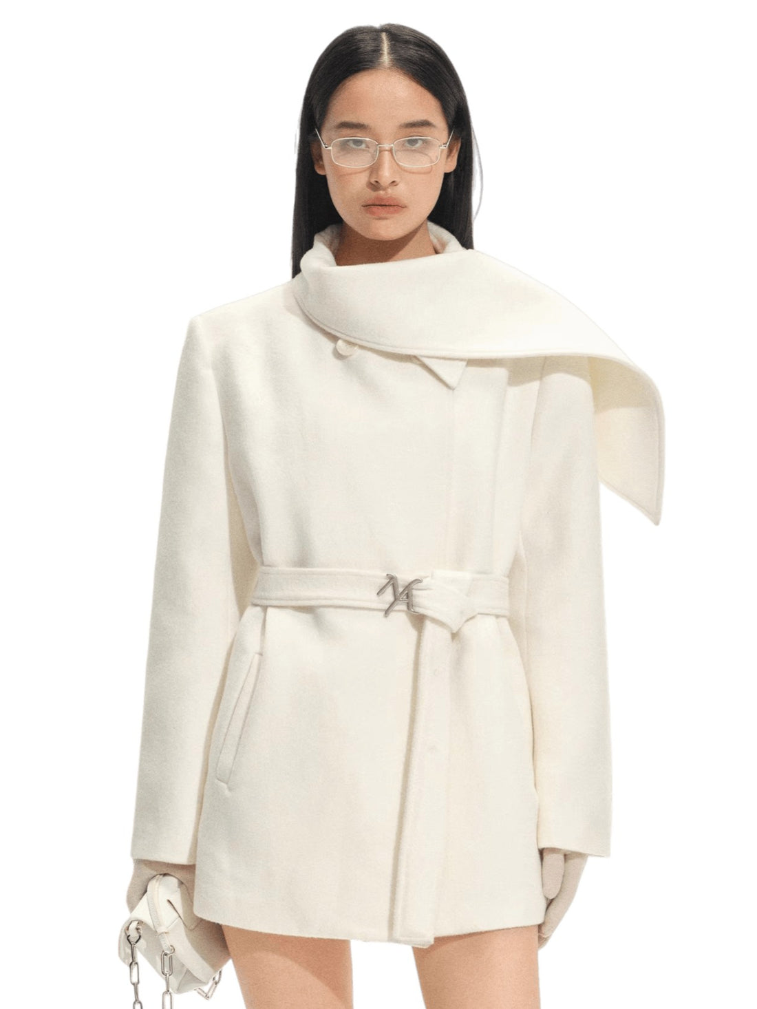 Roy Wool Scarf-Collar Jacket