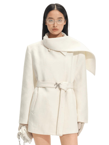 Roy Wool Scarf-Collar Jacket