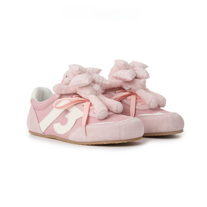 Bear Plush Casual Sneakers