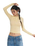 Black & Yellow Wool Polo Knit Top - CHINASQUAD