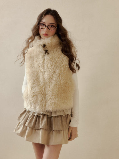 Reversible Vintage Faux-Fur Vest