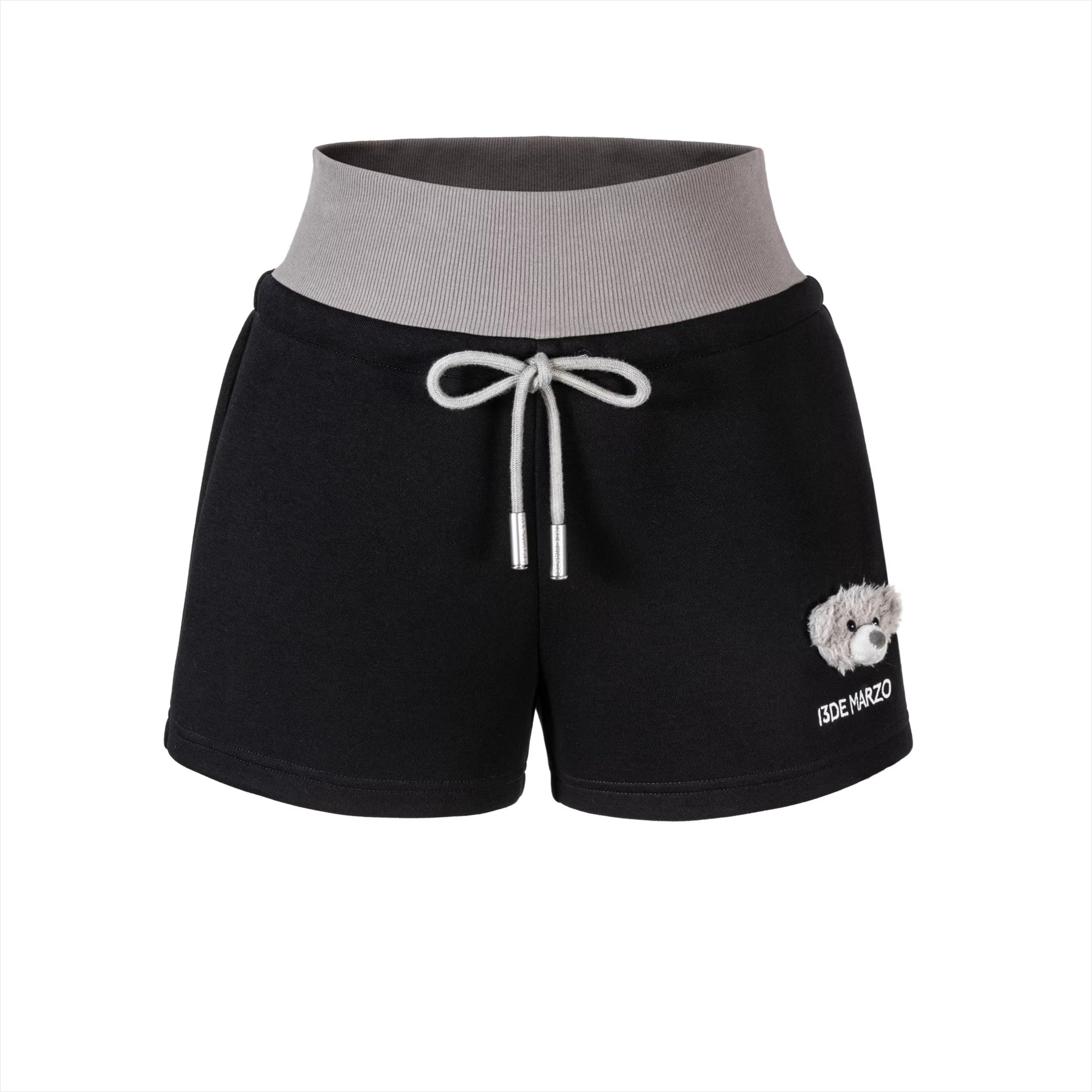 Double Waistband Panel Sport Shorts