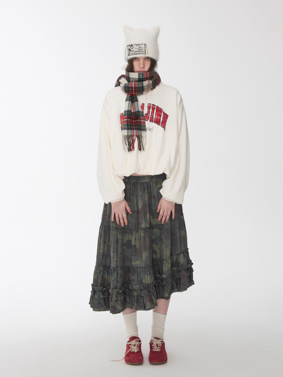 Vintage Letter Print Oversized Sweatshirt