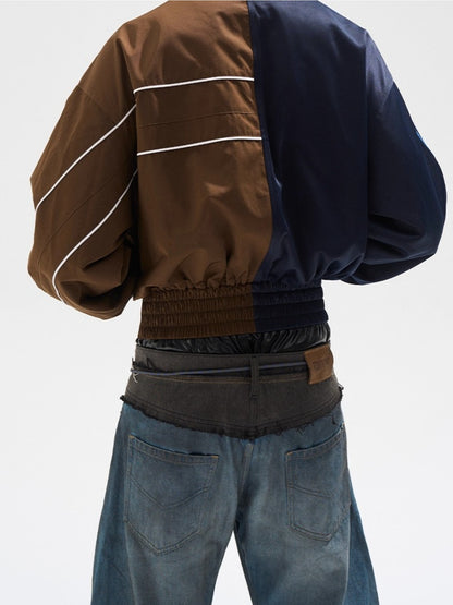 Yin-Yang Contrast Sports Short Jacket