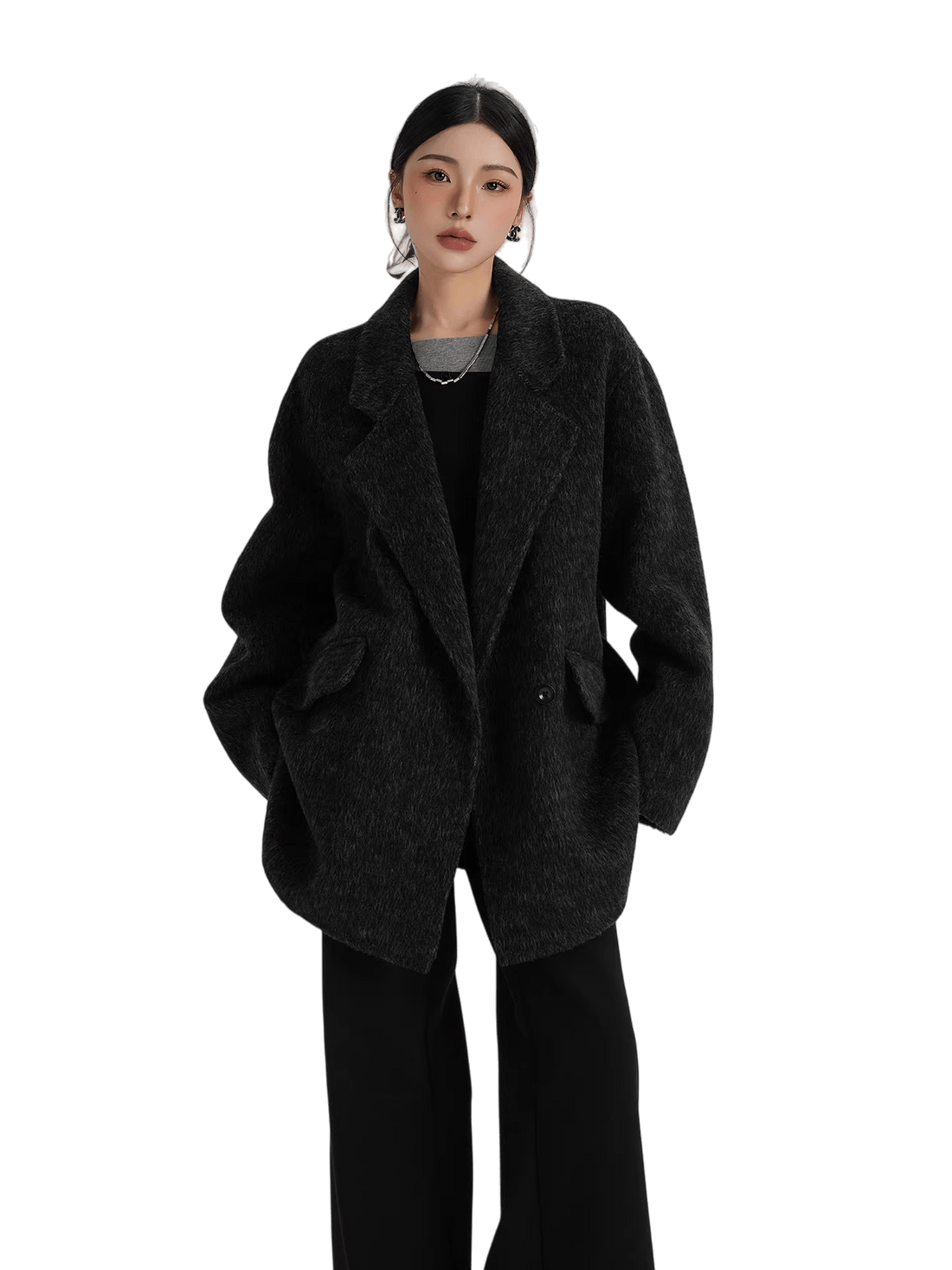 Relaxed-Fit Mid-Length Wool Blazer