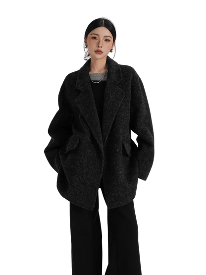 Relaxed-Fit Mid-Length Wool Blazer