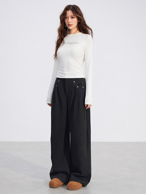 Embellished Fleece-Lined Knit Turtleneck