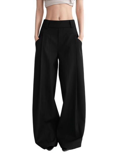 Relaxed Wide-Leg Tailored Trousers