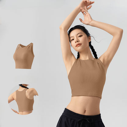 Double-layered Thin Strap Yoga Tank Top