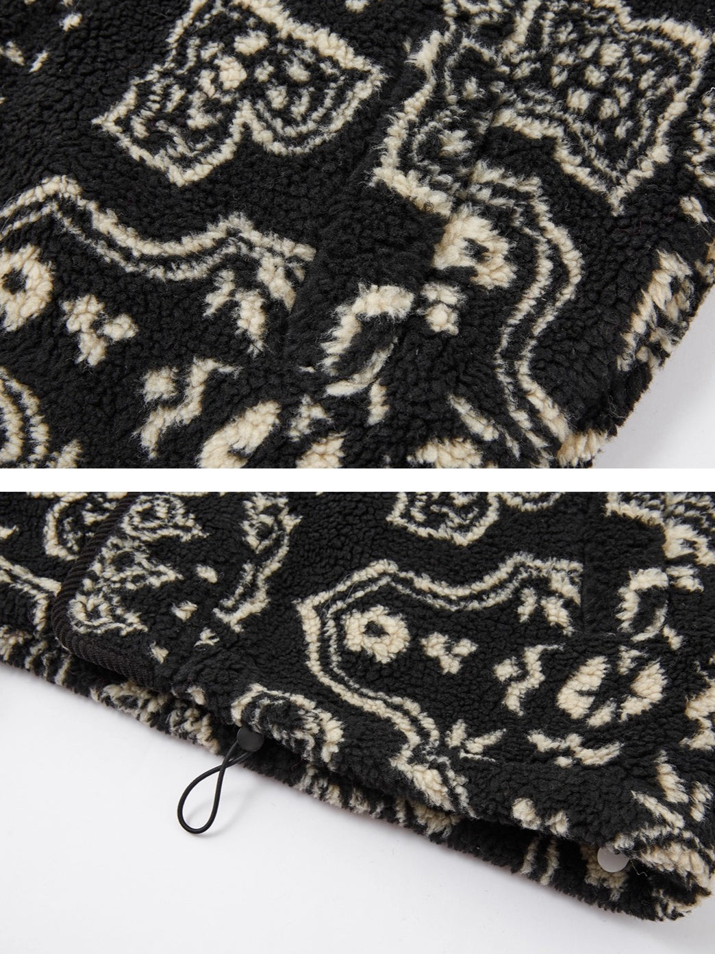 Jacquard Fleece Hooded Casual Jacket