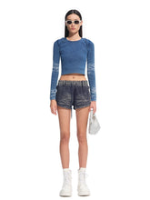 "Feria Series" Volcano Distressed Hand-Sanded Whisker Shorts - CHINASQUAD