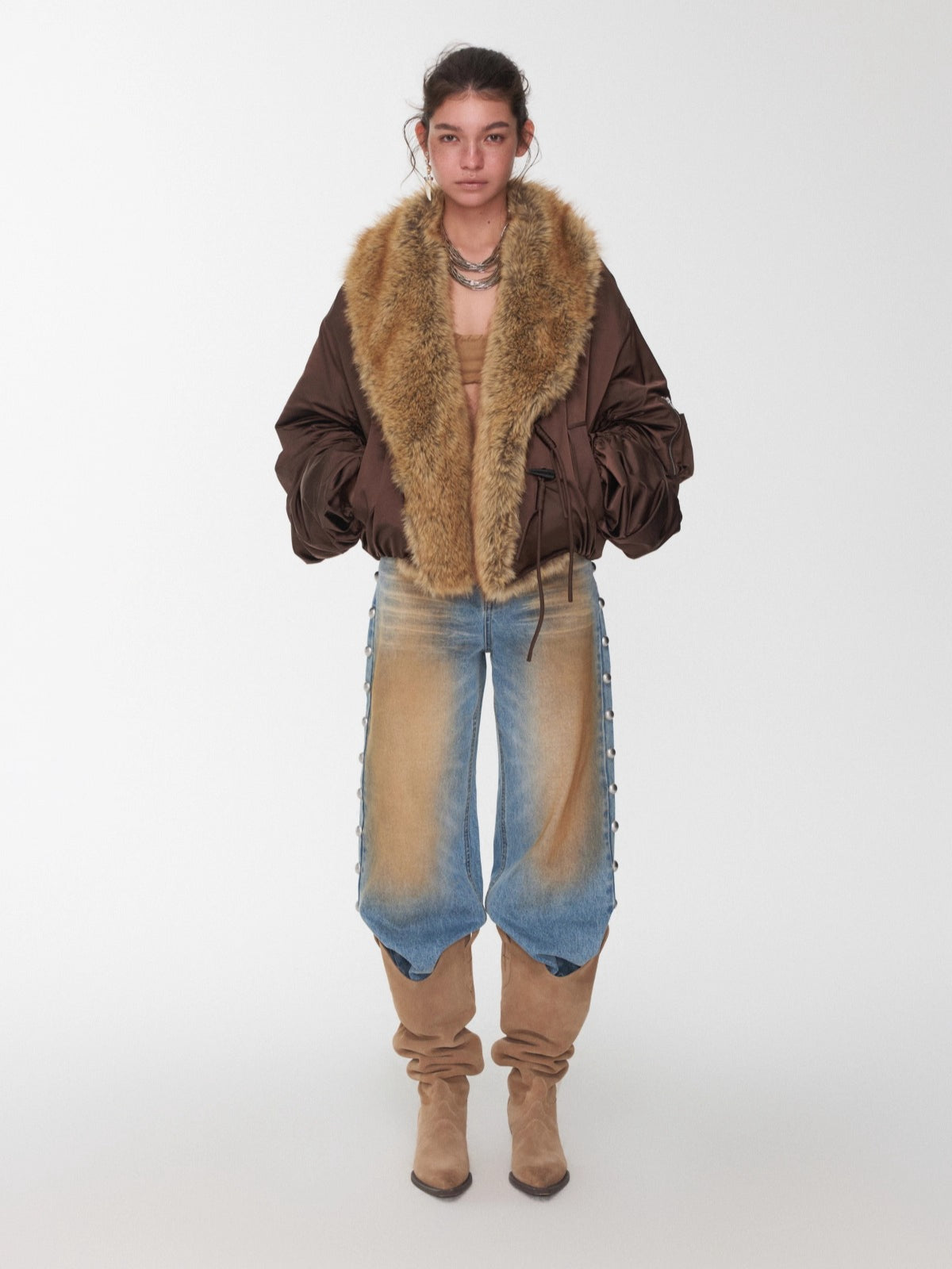 Aviator Faux Fur Jacket