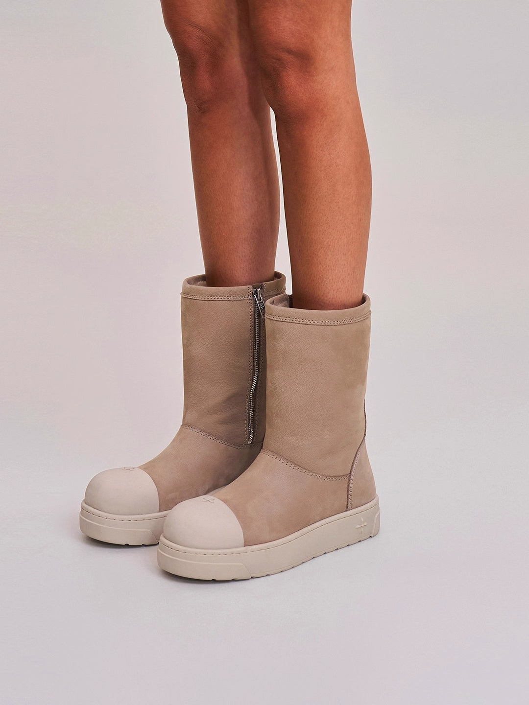 Sherpa Leather Wool Snow Boots