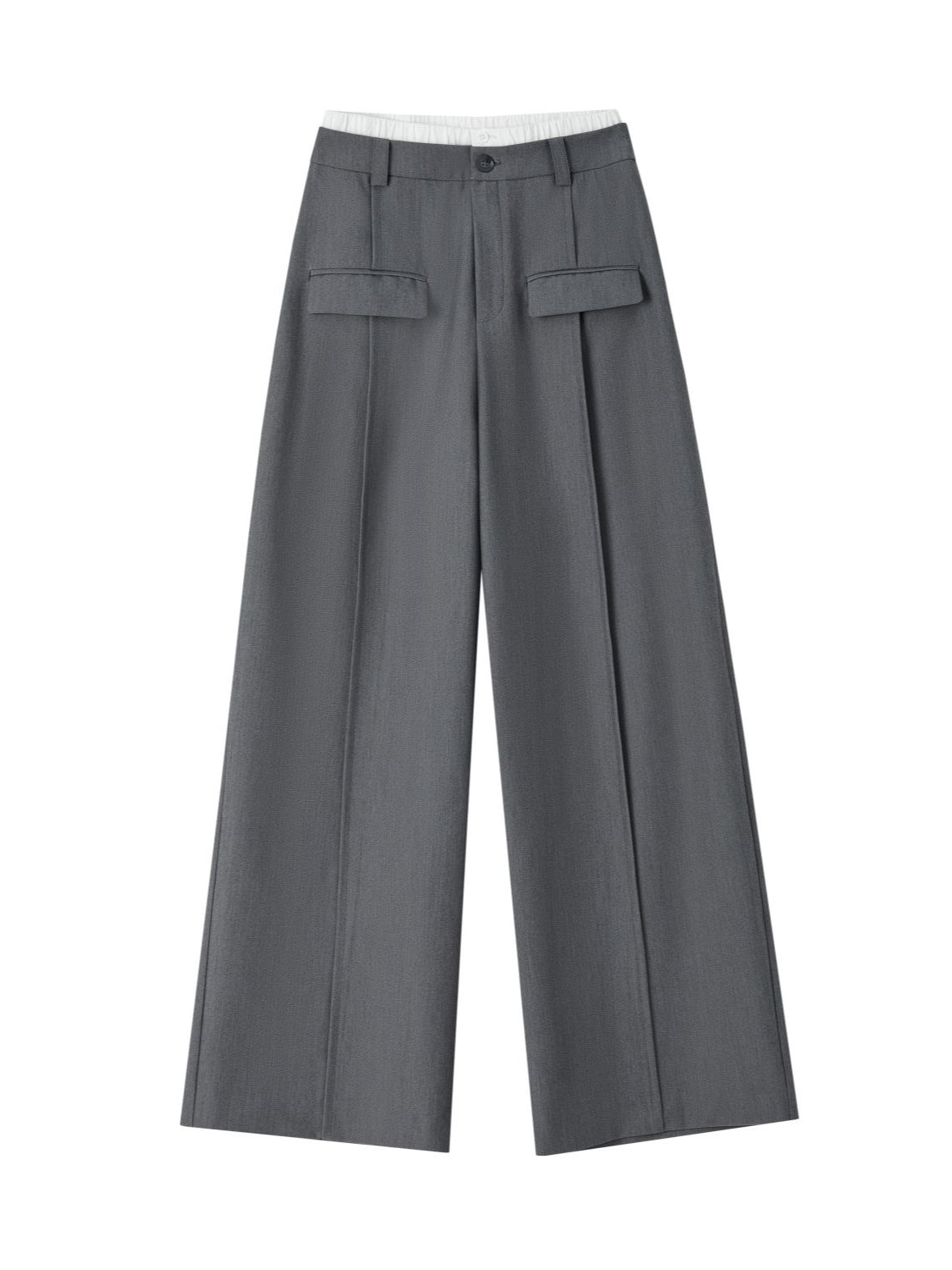 Black &amp; Gray Center Seam Wide-Leg Pants