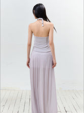 Twist Tie Halter Crop Top & Skirt Set - CHINASQUAD