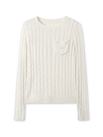 &quot;Djembe Series&quot; Wool Round Neck Slim Knit Crewneck - CHINASQUAD