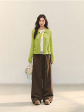 Hollow-out 3D Flower Crochet Lapel Cardigan - CHINASQUAD
