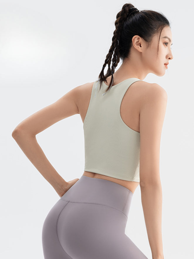 Double-layered Thin Strap Yoga Tank Top