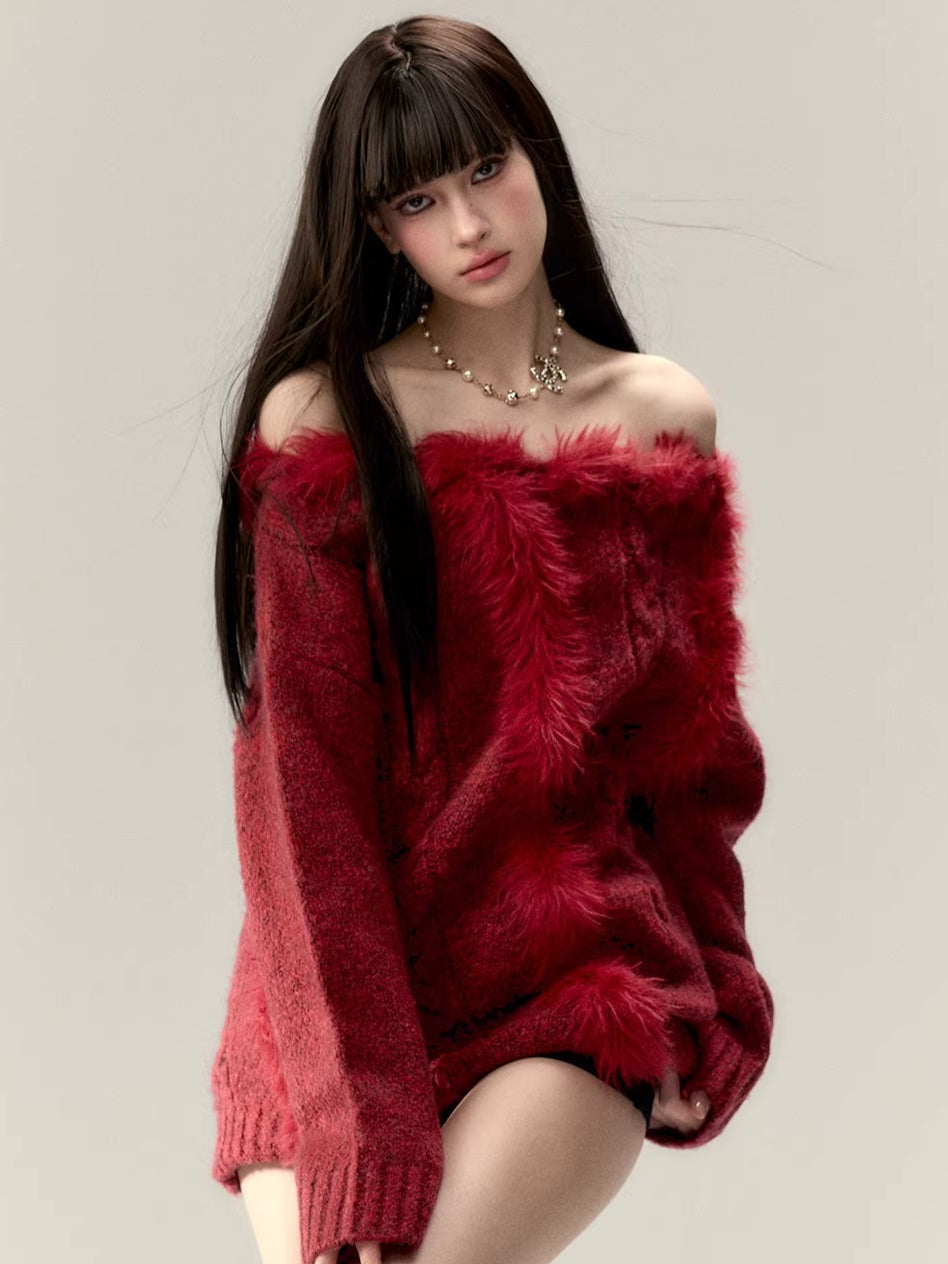 Color-Blocked Wool-Blend Knit Top