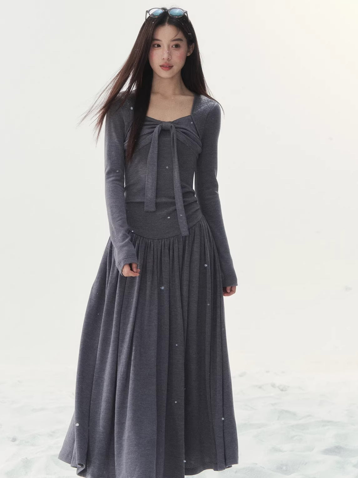 Vintage Waist-Cinched Knit Dress