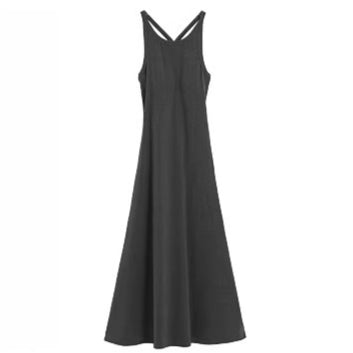 Built-In Bra Stretch Maxi Slip Dress