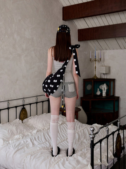 Polka Dot Stripe Jumpsuit Set - CHINASQUAD
