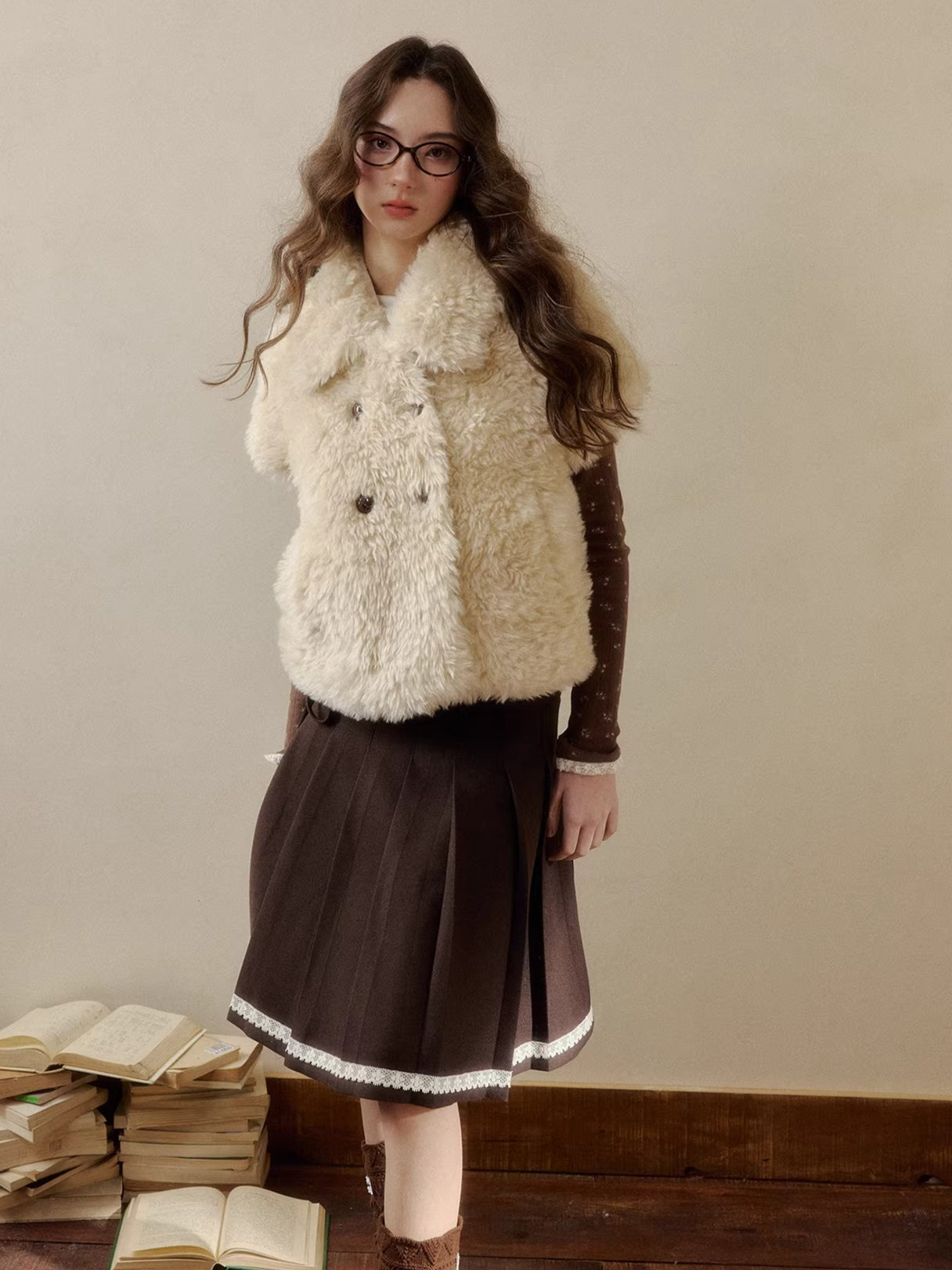 Vintage Short-Sleeve Vest Jacket