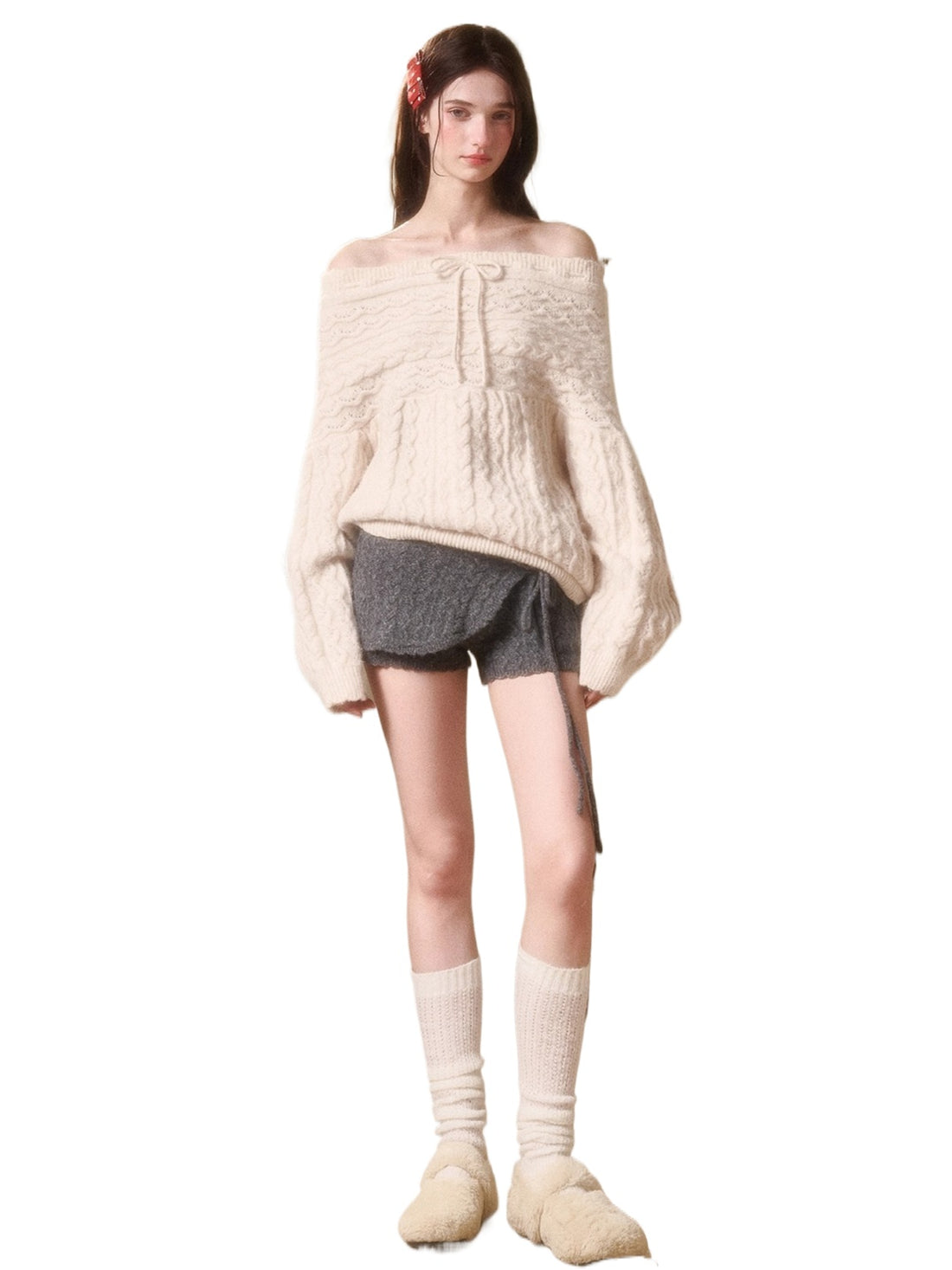 Little Deer Wool Cloud Knit Sweater &amp; Skirt/Shorts Set