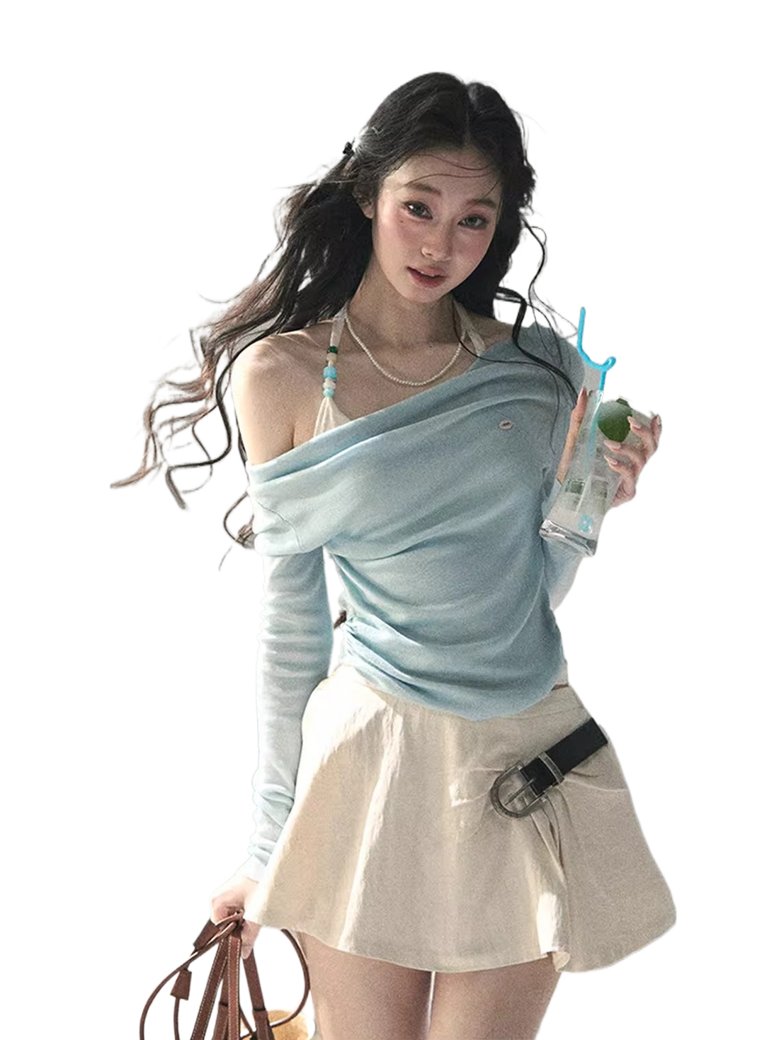 Sugar Frost Off-Shoulder Top