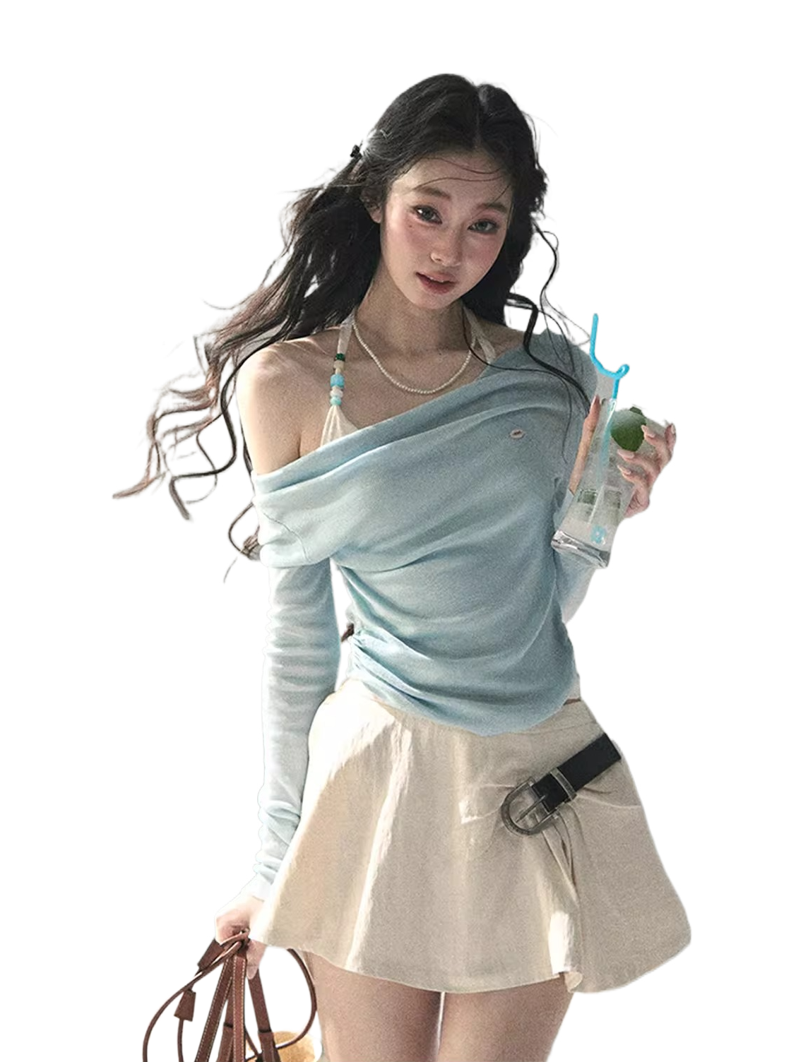 Sugar Frost Off-Shoulder Top