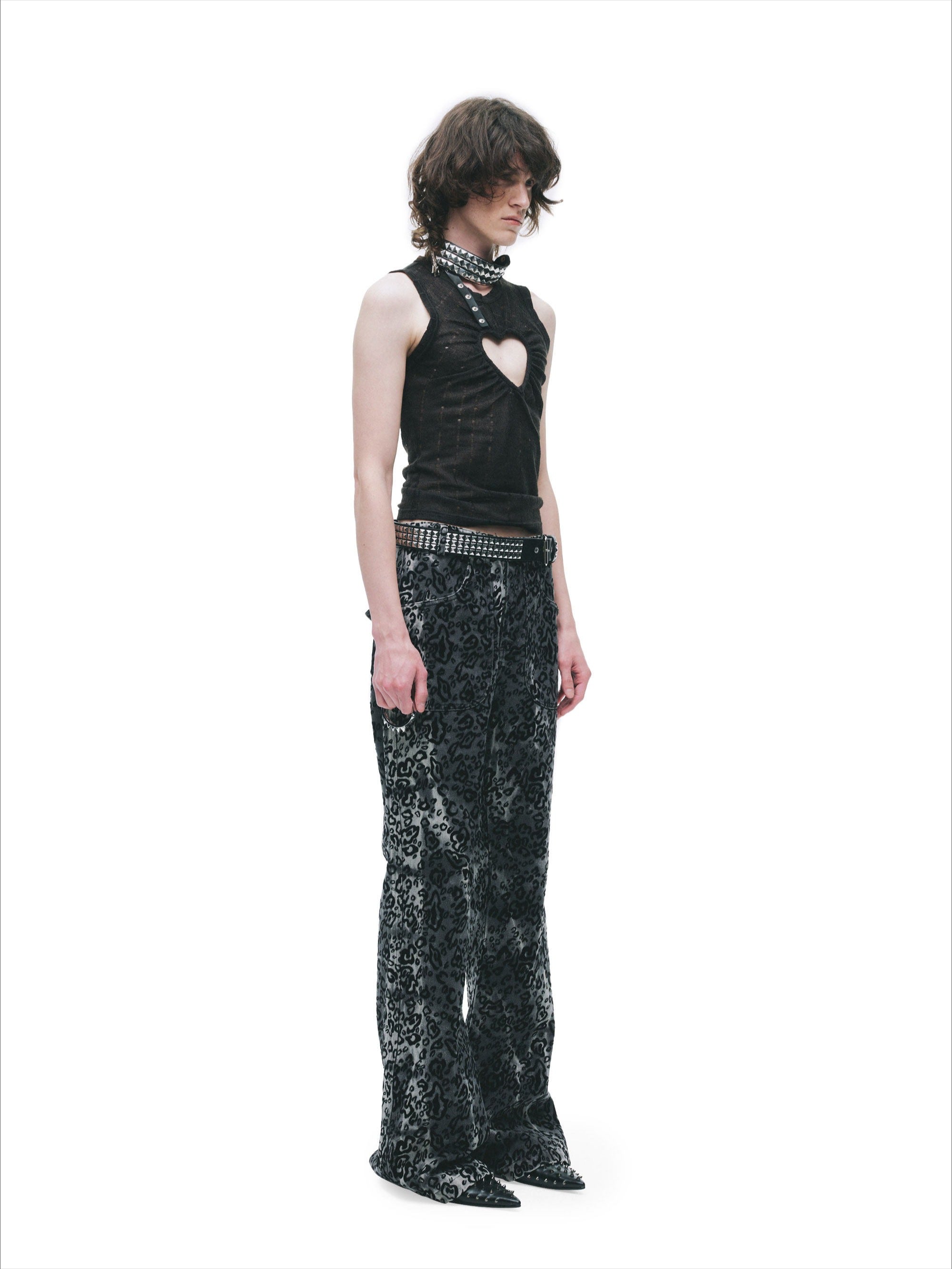 Deconstructed Cut-Out Punk Tank Top