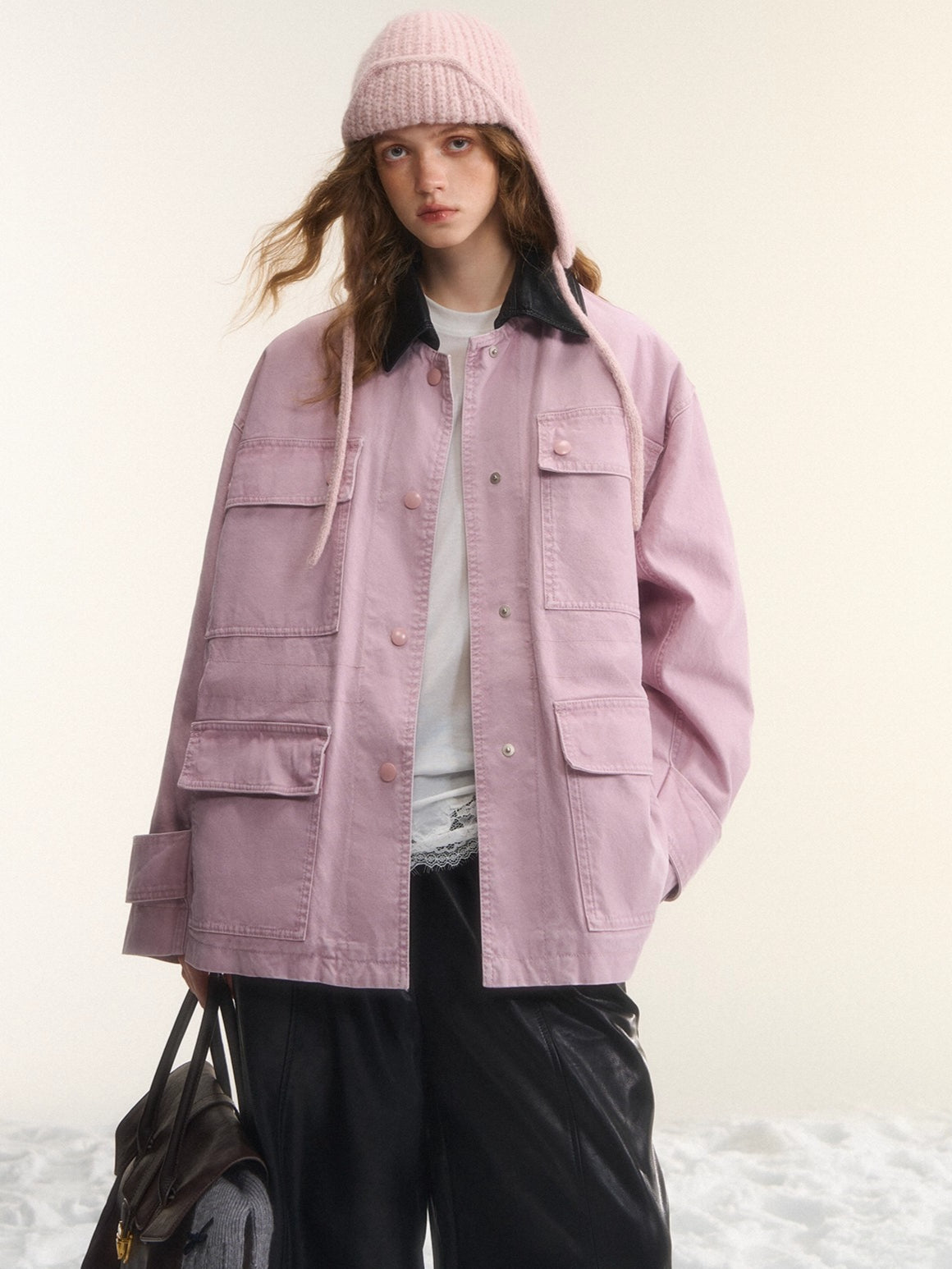 Duck Down Cinched-Waist Puffer Jacket