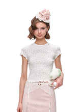 Rhinestone Logo Slim-Fit Baby Tee 1Jinn Studio