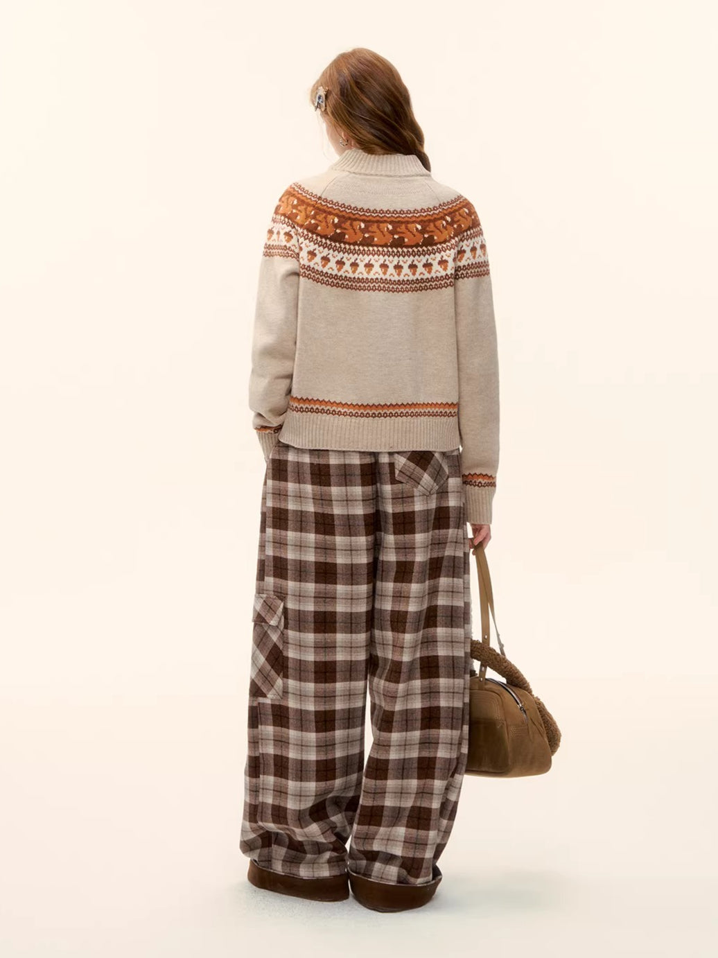 Zip-Up Wool-Blend Knit Cardigan