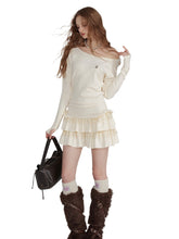 One-Shoulder Lace-Trim Tiered Dress - CHINASQUAD