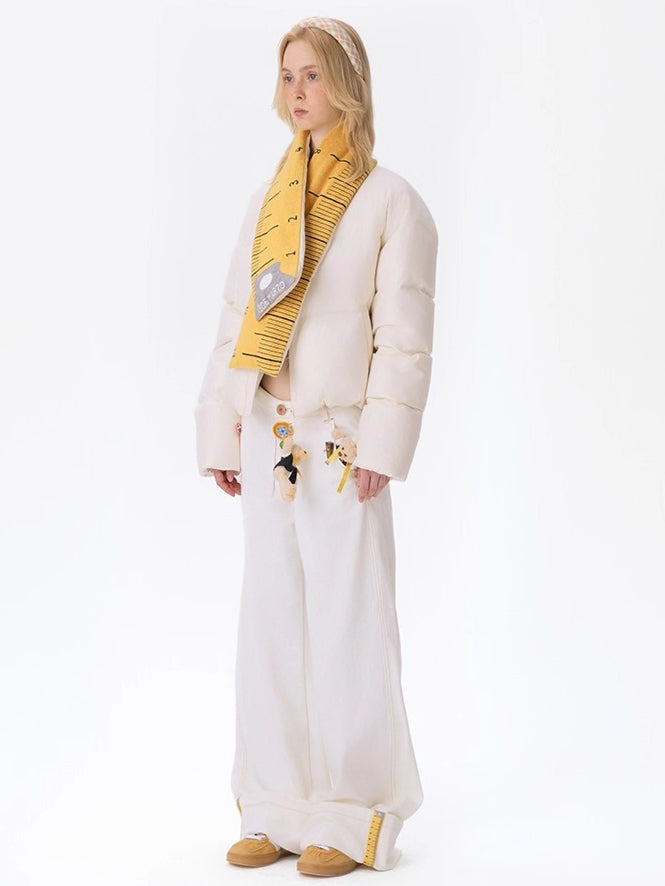 Tailor Bear Wide-Leg Denim Trousers