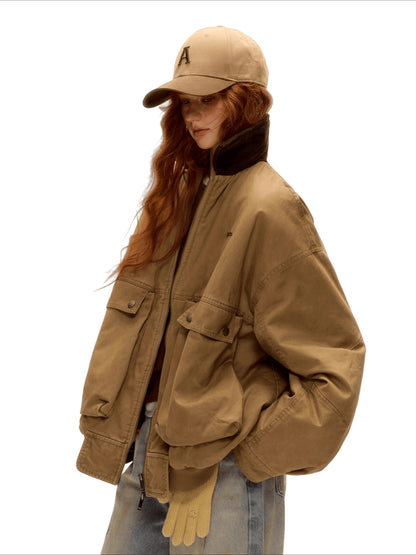 Asgony Retro Contrast Lettering Baseball Cap