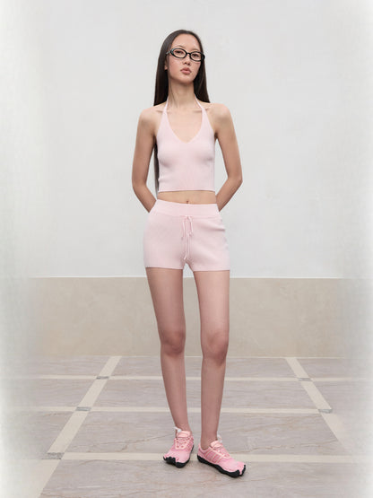 V-Neck Halter Layering Knit Vest