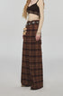 Plaid Woolen Wide-leg Pants - CHINASQUAD