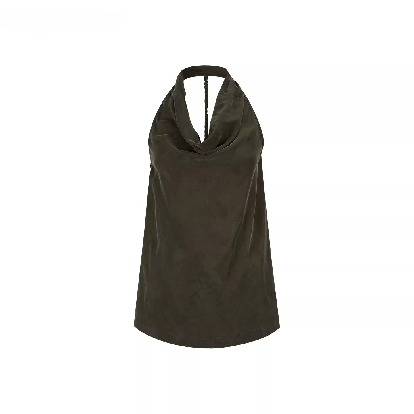 Draped Cowl Neck Halter Top