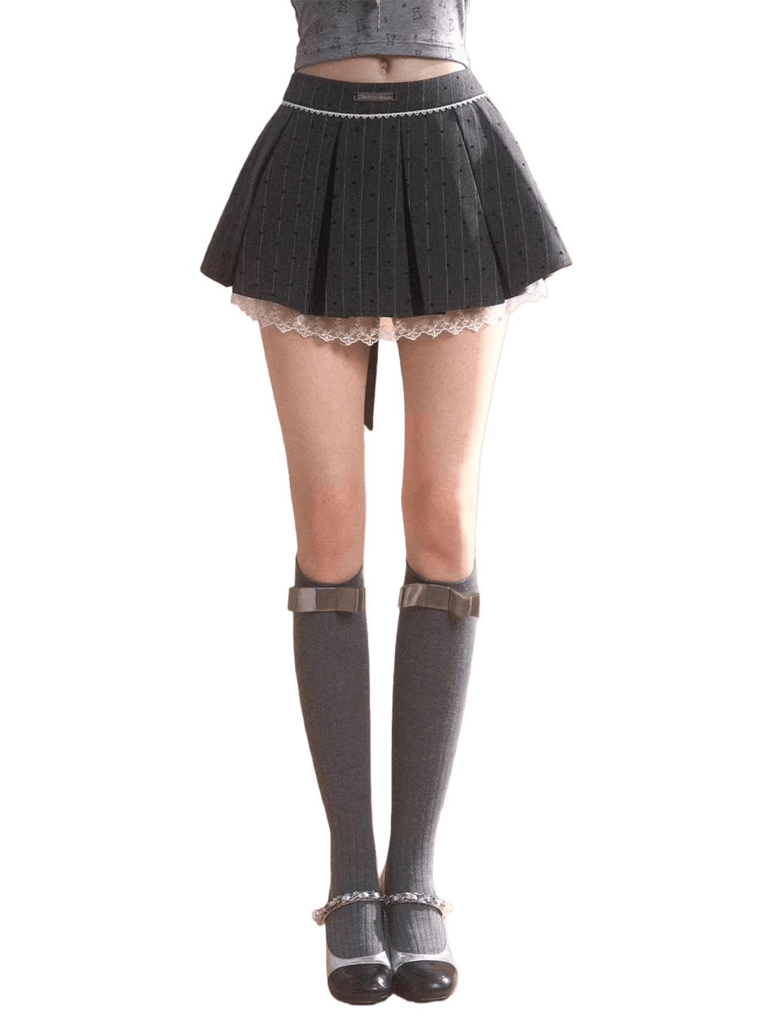 Pleated Bodycon Mini Skirt