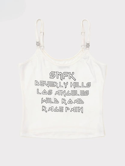 Sleeveless Outer - wear Lettered Sports Top