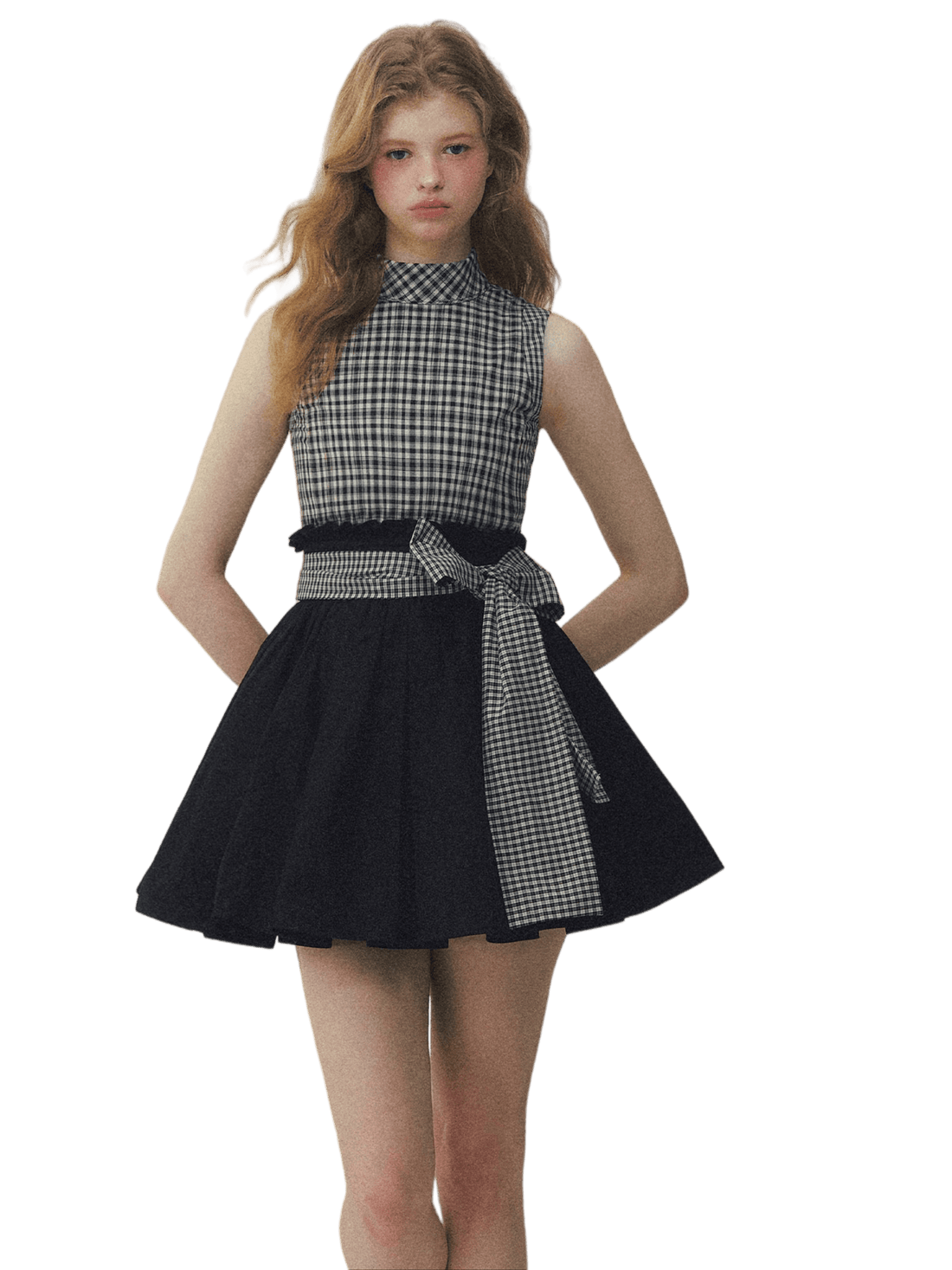 Princess Diary Checkered Puff Dress