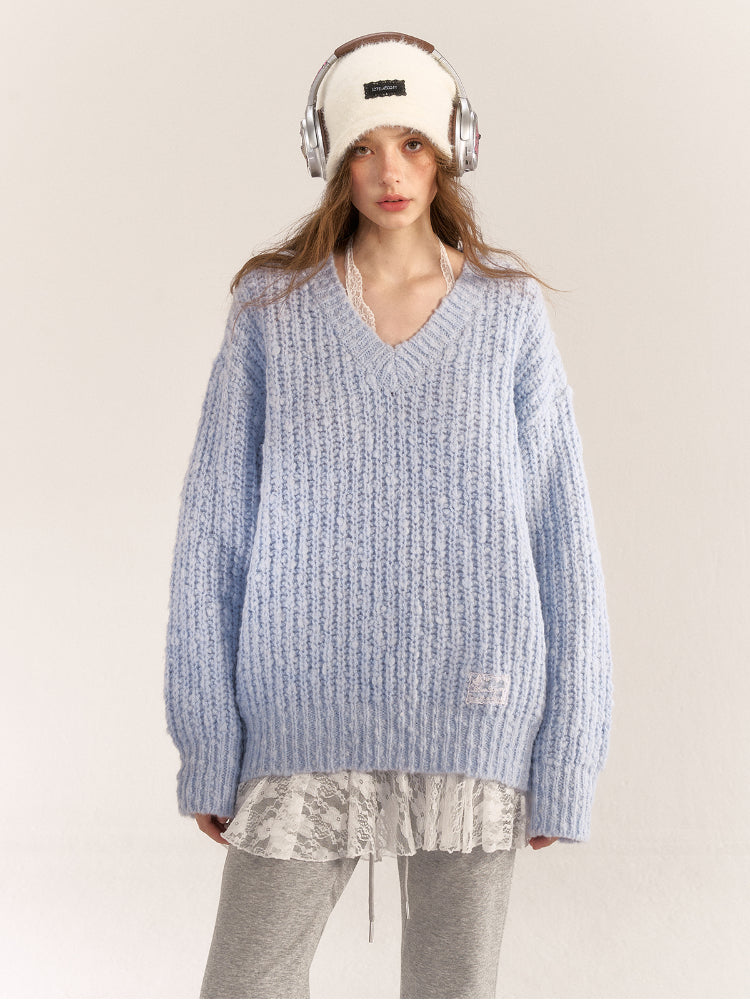 Academy Style Mixed Colors Knit Sweater