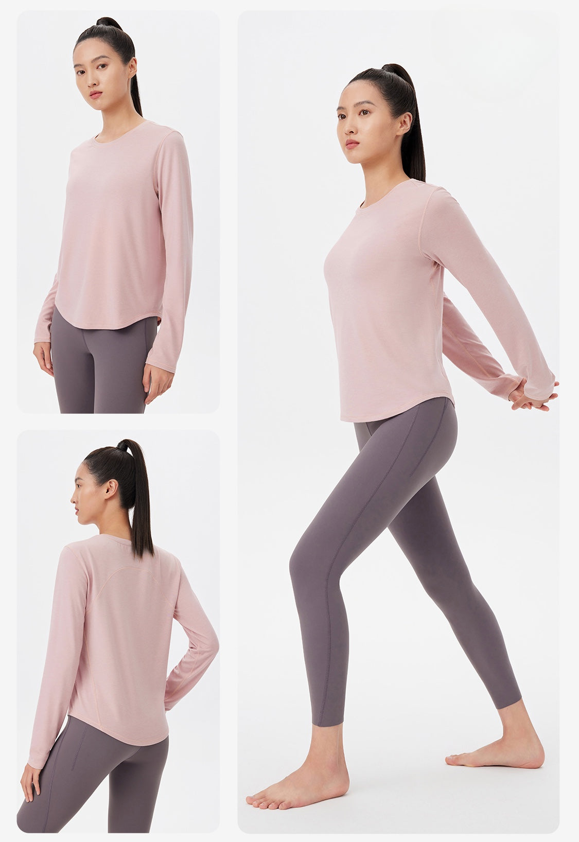 Round-neck Long-sleeve Pilates Training Top