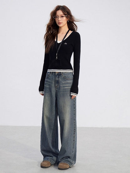 Slim-Fit Soft-Touch Knit Blouse