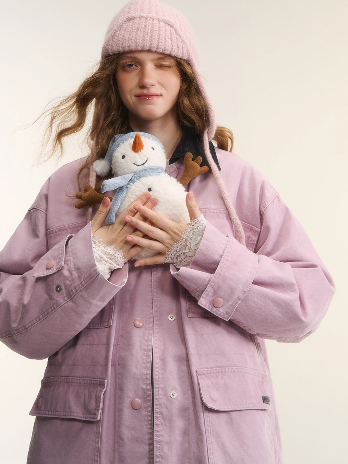 Duck Down Cinched-Waist Puffer Jacket